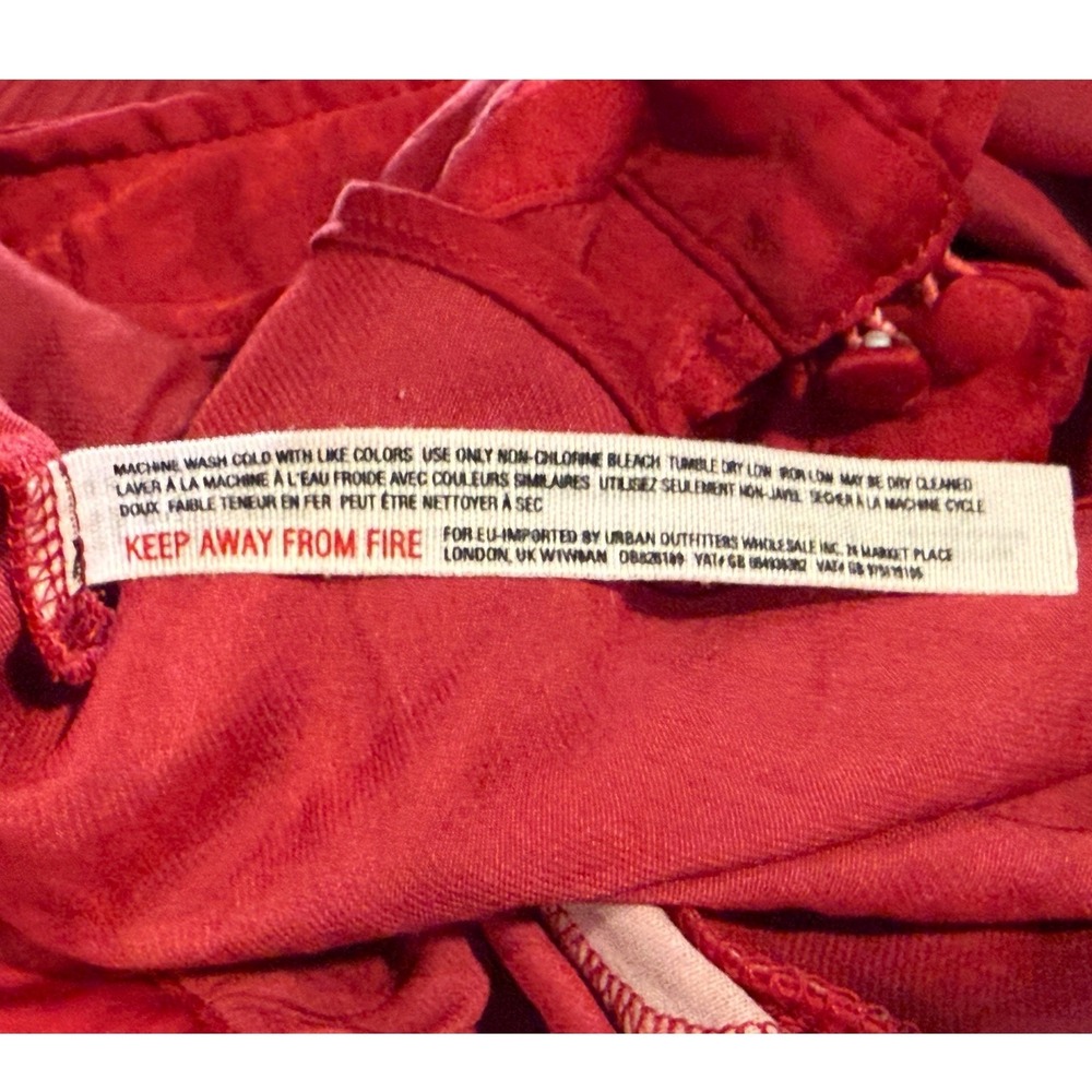 Intimately Free People‎ Deep V-Neck Satin Camisole Top Red Large - Picture 13 of 15